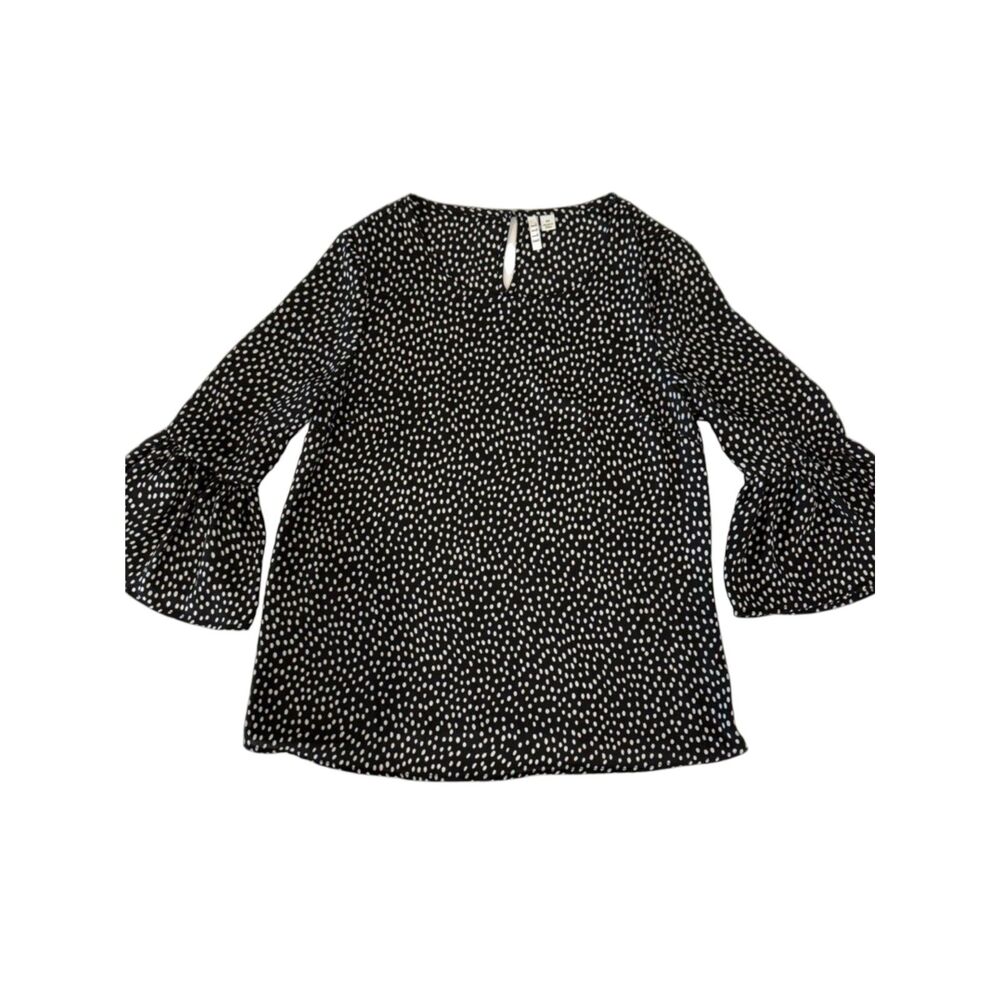Elle Polka Dot Blouse with Ruffle Flare Sleeves XS P2P‎ 18